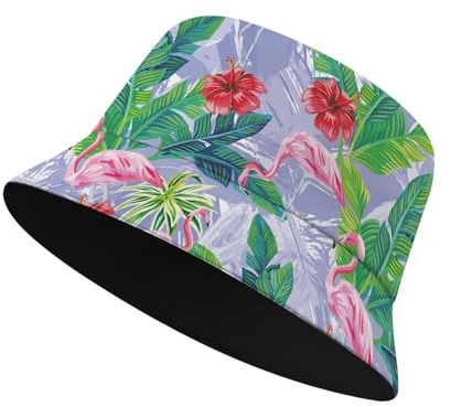 Fischerhut modischer Sommerhut Wende-Design,Lila Modischer Sommer Bucket Hut Anglerhut für Damen Herren