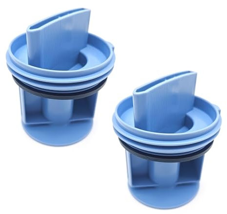 2Pcs Washing Machine Drain Filter 647920 00647920 605010 00605010, Compatible with Bosch, Compatible with Siemens, Washing Machine Drain Pump Fluff Filter 