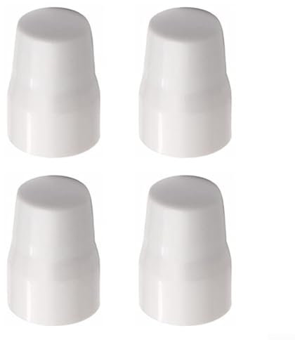 Radiator Valve Cap Push Fit Replacement Cover with Protection Washer for Home Heating System White(4pc)