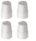 Radiator Valve Cap Push Fit Replacement Cover with Protection Washer for Home Heating System White(4pc)