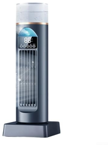 Ventilateur de climatisation mobile avec humidificateur et 6 vitesses pour créer un espace de vie confortable (noir)