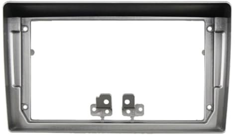 Para Peugeot 407 2004 2005 2006 2007 2008 2009 9 Pulgadas Radio Coche Marco Tablero Kit Ajuste Adaptador Fascia Marco de placa de panel frontal de radio estéreo d(PLATA)