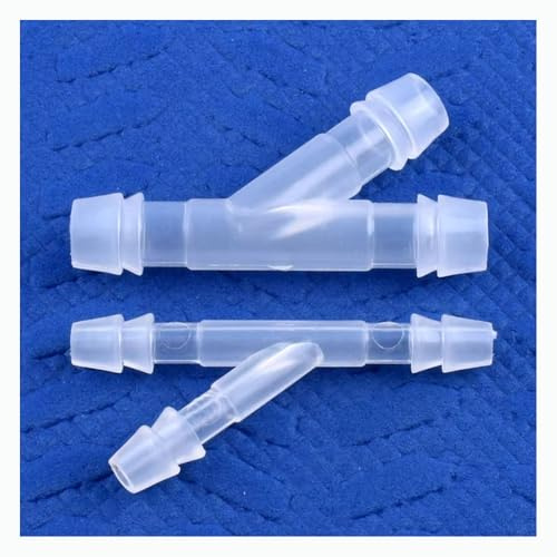 LXYTT Raccord en T, 4 À 18 Mm, en PP De Qualité Alimentaire, Oblique, Type Y, for Aquarium, Dérivation De Gaz, 5 À 200 Pièces(5 Pieces,8mm)
