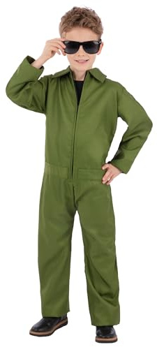 Smiffys Kids Unisex Boiler Suit Costume All in One Jumpsuit Children’s Fancy Dress Outfit for Halloween and TV Movie Characters