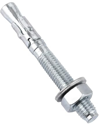 Taco para cargas pesadas M12 x 100, anclaje de perno de calidad industrial M12, galvanizado duradero, M12 x 100 mm, utilizado para estructura de edificios, fijado a la pared