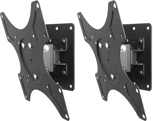 Allcam LCD2900 22 24 28 30 32 38 40 LED/LCD TV Wall Bracket w/Tilt 12° Pan 30° Free Rotate 5°, Mount Size 200 100 75, Holds up to 15KG weight (Pack of 2)