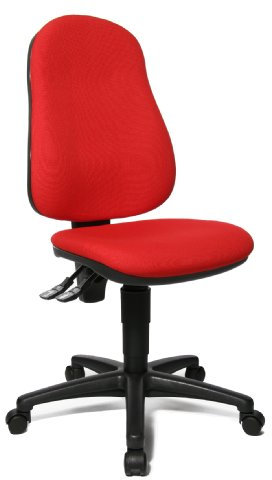 Topstar Point 60, Bürostuhl, Schreibtischstuhl, Stoff, rot, 54 x 47 x 109 cm