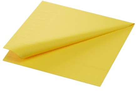 Duni 250 Zelltuch Servietten Gelb 33cm x 33cm