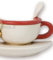 FORMELLA TAZZA CON PIATTINO CERAMICA EGAN CERAMICHE