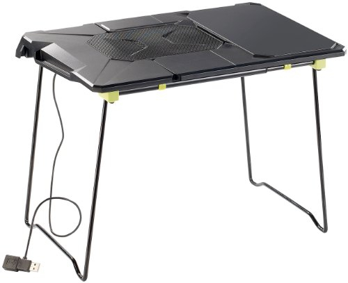 General Office Notebook Kühler: Ausziehbarer Notebooktisch mit Lüfter, 38-49 cm breit (Laptoptisch mit Lüfter, Notebooktisch Laptoptisch, Beistelltisch)