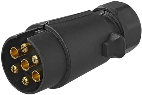 7 polos. Enchufe de remolque 7 polos, conector de plástico Conector de remolque de coche, conexión de enchufe.