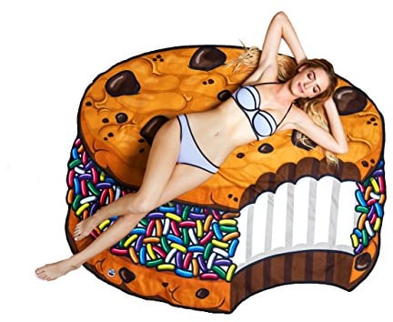 BigMouth Inc. - Riesiger Eis Plätzchen Keks Cookie Strandtuch – Stranddecke Strandhandtuch Rund XXL