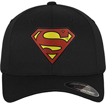 MERCHCODE Herren Superman Flexfit Cap, Blk, S/M