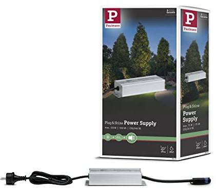 Paulmann Leuchten Paulmann 98850 Outdoor plug und Shine Power Supply IP44 230/24V DC silber Alu 988.