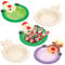 Baker Ross Platos de porcelana Santa Claus y Reno (paquete de 2) suministros creativos perfectos para fiestas de Navidad, varios