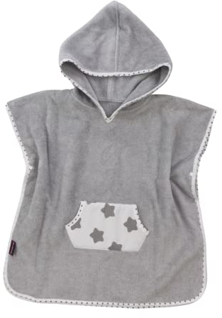 Puckdaddy® Badeponcho Freya, Weiß, Sterne-Design, Frottee