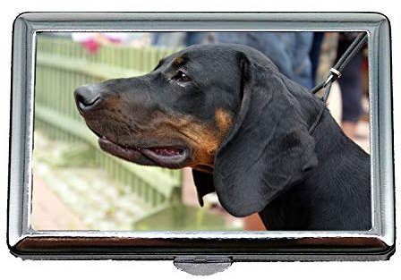 Yanteng Boîte Mignonne en Acier Inoxydable ou étui à Cigarettes, Chien Weimaraner, Porte-Cartes de nom Commercial