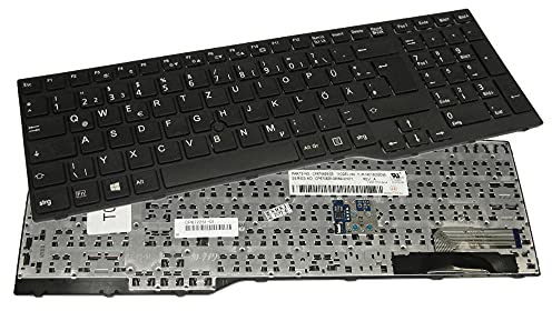 Premium Original Laptop Tastatur mit schwarzem Rahmen Trackpoint QWERTZ Deutsch für Fujitsu Lifebook E753 E754 E756 ersetzt CP691002-XX MP-12S76003D85W
