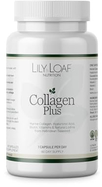 Lily & Loaf Collagen Plus Capsules – Marine Collagen with Hyaluronic Acid, Biotin & Vitamin C, 60 Capsules