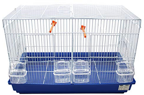 BPS Jaula Pájaros Metal con Comedero Bebedero Saltador Jaula Materia Metal Color envia al Azar 57x30x37 cm BPS-1242