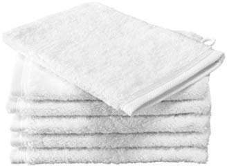 De Witte Lietaer Contessa Gants de Toilette, Cotton, White, 6gants