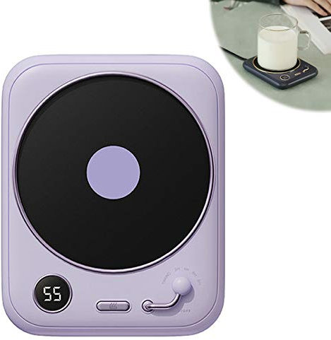 Mug Warmer, Coffee Warmer with 3 Temperature Setting, Cup Warmer, Electric Beverage Warmer, Constant Temperature 131℉/55℃, Heating Mug Cup Warmer for Home/Office,Purple