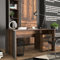 Forte Clif Schreibtisch 150 160, Moderner Schreibtisch, Home Office, Büro, Jugendzimmer, Holzwerkstoff, Old Wood Vintage Holzdekor/Betonoptik Grau, 153 cm breit x 73,5 cm hoch x 70 cm tief