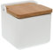 TIENDA EURASIA® Salero de Cocina de Cerámica con Tapa Diseños Originales - 12,2 x 12,2 x 11,5 cm (Blanco, Salero - 12,2 x 12,2 x 11,5 cm)