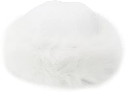 MoreChioce Damen Pelzmütze, Faux Fuchs Pelz Warm Hut Beanie Mütze Outdoor Skimütze Damen Kunstfellmütz Wildleder Vlies Pelzmütze Damen Herren Fellmütze,Weiß