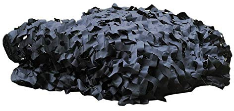 GUANBAILE Filet de Camouflage, Filets de Protection Solaire, Filet d'ombrage Noir, utilisé pour l'ombrage extérieur, la décoration de fête, la Photographie, Le Camping (Multi-Taille)