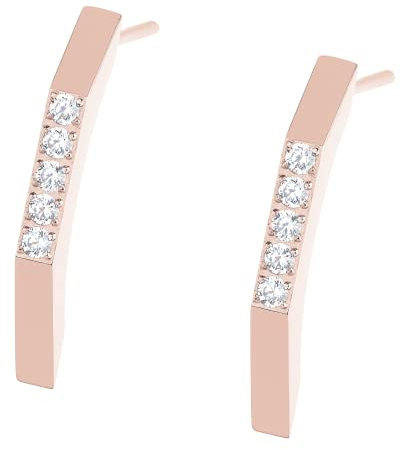 Ernstes Design Evia Ohrringe Ohrstecker E571 Edelstahl Zirkonia vergoldet Stecker