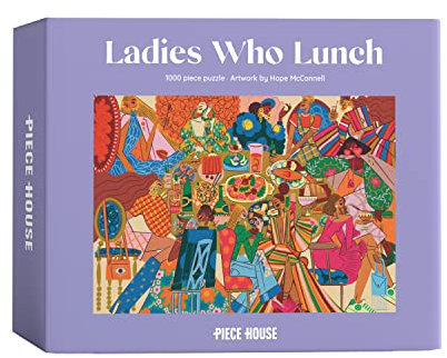 PieceHouse 1000 Piece Jigsaw Puzzle for Adults - Ladies Who Lunch by New Zealand Artist Hope McConnell