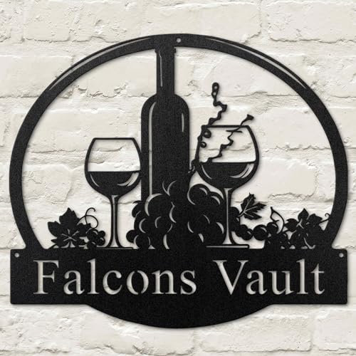 KGYMOT Plaque murale personnalisée en métal pour vin, cave à vin, bar, sculpture