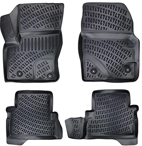 Matnamis 3D Auto Gummimatten Set für Ford KUGA 1 (I) 2008-2012 Passgenaue Fußmatten 4-teilig Geruchlos Antirutschmatten Auto PKW-Fußraummatten Extra hoher Schwarz