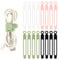 TamBee Cable Ties Reusable Silicone Cable Straps 16pcs Cable Wire Ties Cable Cord Organizers for Earphone Phone Charger Audio Cable Computer (16Pcs, Mixed Color (Black/White/Green/Pink))