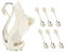 Dessert Spoon Set, Coffee Spoon Stand Kit Fruit Scoop Fork Elegant Swan Base Salad Ice Cream Spoon Fork Teaspoons Set Tableware Ornaments for Home Kitchen Restaurant (Spoon)
