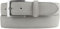 BELTINGER Italienischer Veloursleder-Gürtel, 35 mm breit, Herren, Anzuggürtel, Hosengürtel, Wildleder, Schließe Silber | Hellgrau 120cm