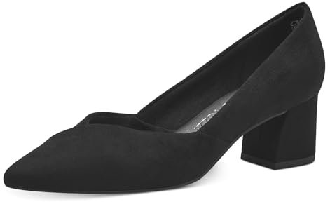 MARCO TOZZI Damen Pumps mit Blockabsatz Vegan, Schwarz (Schwarz), 39 EU