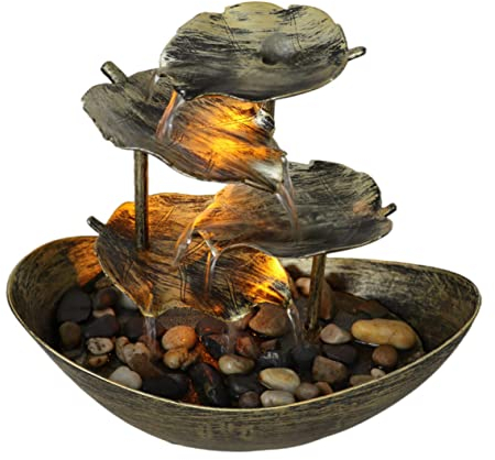 YARNOW Fließender Tischbrunnen Aus Bruchfestem Material Wasserfall Ornament Desktop Dekor Für Wohn Und Bürodekoration