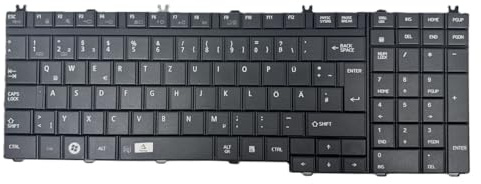 T-ProTek DE - Schwarz Tastatur MATT Version kompatibel für Toshiba Satellite A500, A500D