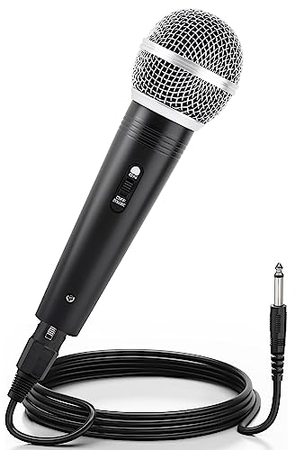 Dynamic Karaoke Microphone for Singing with 4M/13 ft XLR Cable(ø5mm), Metal Handheld Mic Compatible with Karaoke Singing, Speech, Wedding,Tiktok,Party,Stage and Outdoor Activity