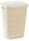 Acan Tradineur - Cesto para Ropa Sucia con Asas y Tapa, pongotodo Rattan de plástico, Cubo para Colada, imitación Mimbre, hogar (Beige, 60 litros, 61,5 x 42,5 x 34 cm)