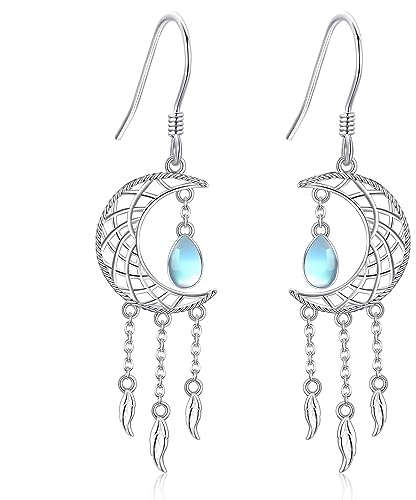 Traumfänger Ohrringe 925 Sterling Silber Traumfänger Ohrhänger Traumfänger Muttertag Schmuck Geschenk für Damen