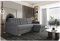 MEBLINI Schlafcouch mit Bettkasten - Kleines Ecksofa mit Schlaffunktion - Sofa mit Relaxfunktion und Kissen - Kleine Couch L-Form - Eckcouch - ASTI - 225x144x85cm - Grau Webstoff
