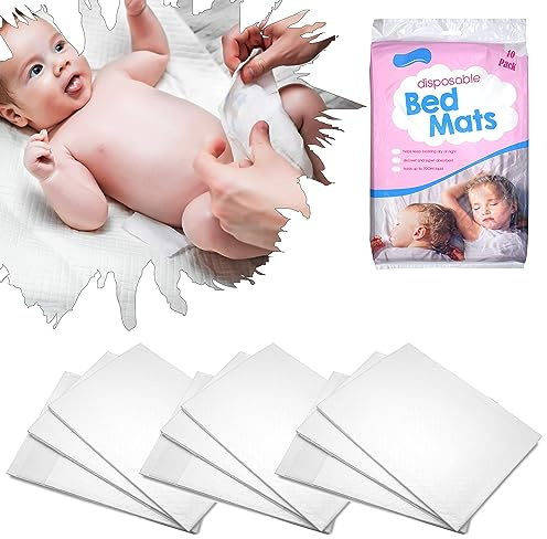 Einweg-Bettunterlagen, 90 cm, 700 ml, flüssigkeitsabsorbierend, tragbare Wickelunterlagen, Inkontinenz-Bettmatten für Babys, Matratzenschoner, 10 Stück