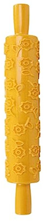 EXCEART Einweihungsgeschenkideen Einweihungsgeschenkideen Einweihungsgeschenkideen Gemusterter Nudelholz Blumenmuster Nudelholz Rollenform Teigroller Multifunktions-Backwerkzeuge