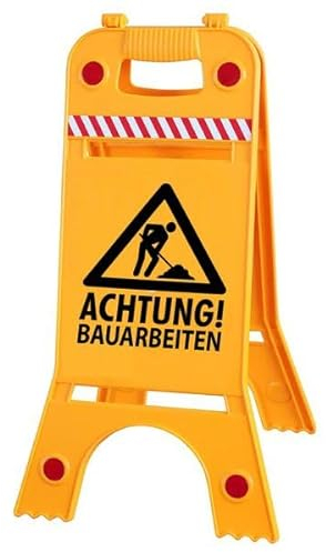 Warnaufsteller Dachaufsteller - Achtung! Bauarbeiten - Gr. ca. 28 x 64 cm – 308541/8