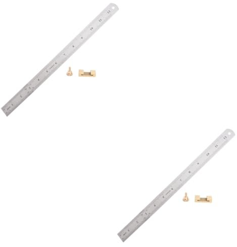4 Stück Ortungsgerät Für Holzbearbeitungslinien Messgerät Leitungssucher Aus Messing Gerades Lineal Zeichnen Grafisches Lineal Robuste Werkzeuge Einstellblock Rostfreier Stahl