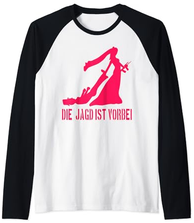Die Jagd ist Vorbei Lustiges Polter T-Shirt Heirat Hochzeit Raglan