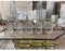 Trennwände Für Essbereiche, Glaswand Im Restaurant Commercial Partition Screen Privacy Panels Für Büro, Restaurant, Bars 40/45cm Niedriger Zaun (Farbe : Rose Gold, Größe : 150x40cm)